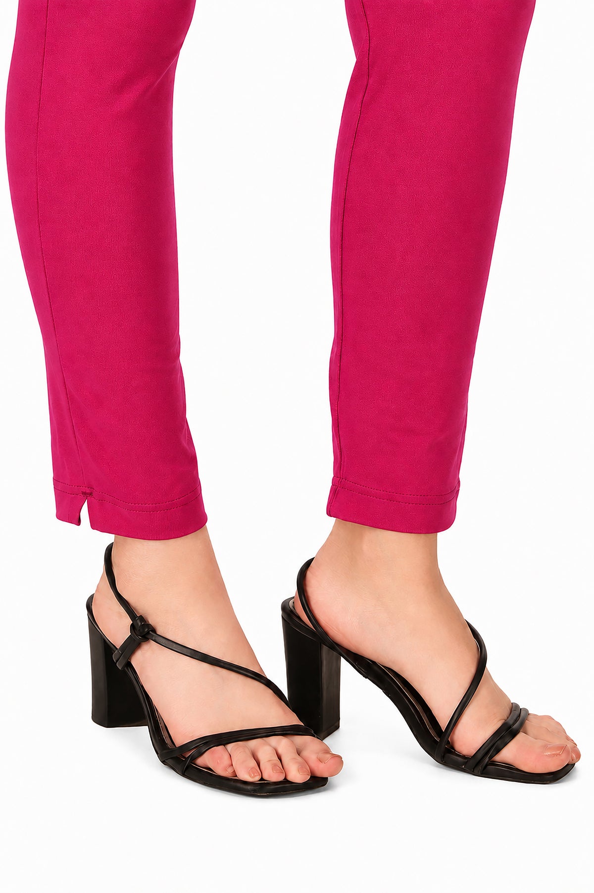 Womens Cotton Mid-Rise Four-Way Stretchable Kurti Pant / Trousers - Rani