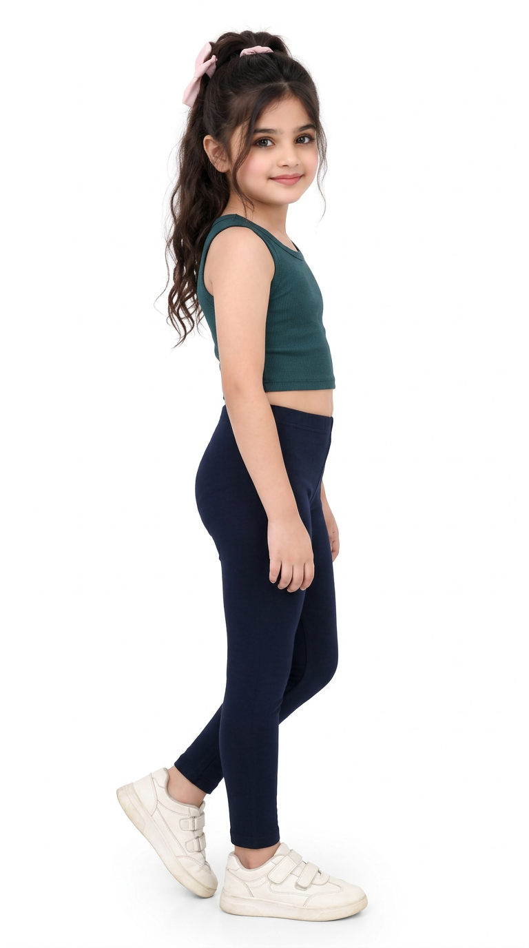 Kid Girls Ankle Length Leggings Very Soft And Comfortable Fabric