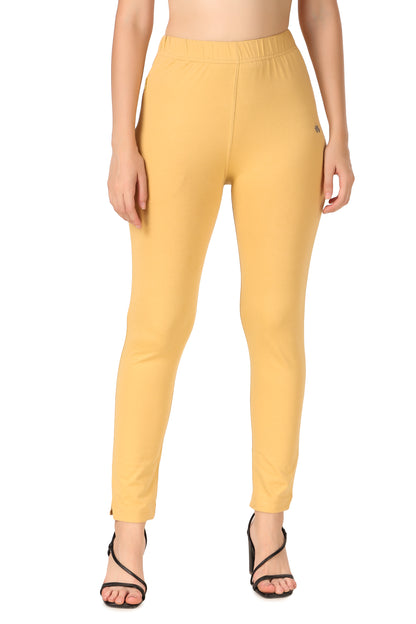Womens Cotton Mid-Rise Four-Way Stretchable Kurti Pant / Trousers - Skin