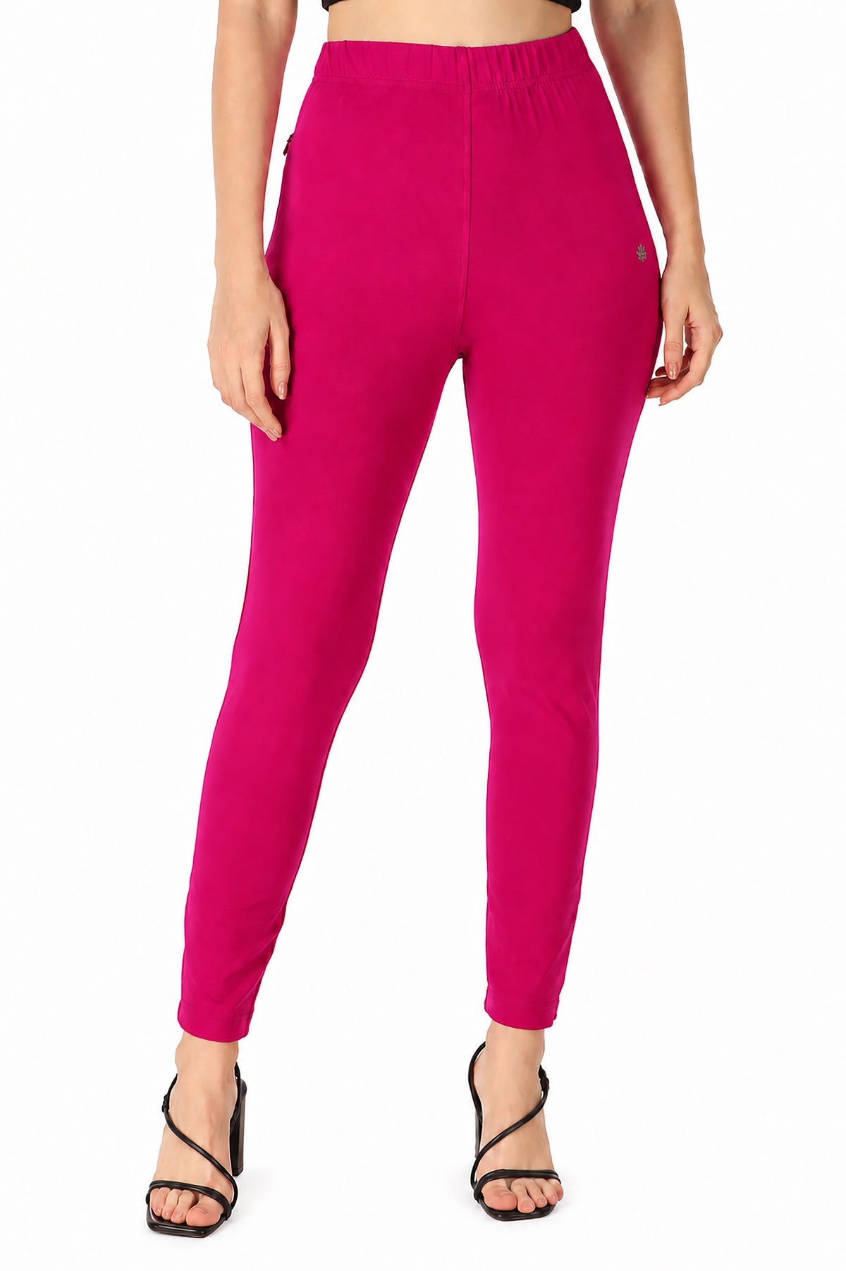 Womens Cotton Mid-Rise Four-Way Stretchable Kurti Pant / Trousers - Rani
