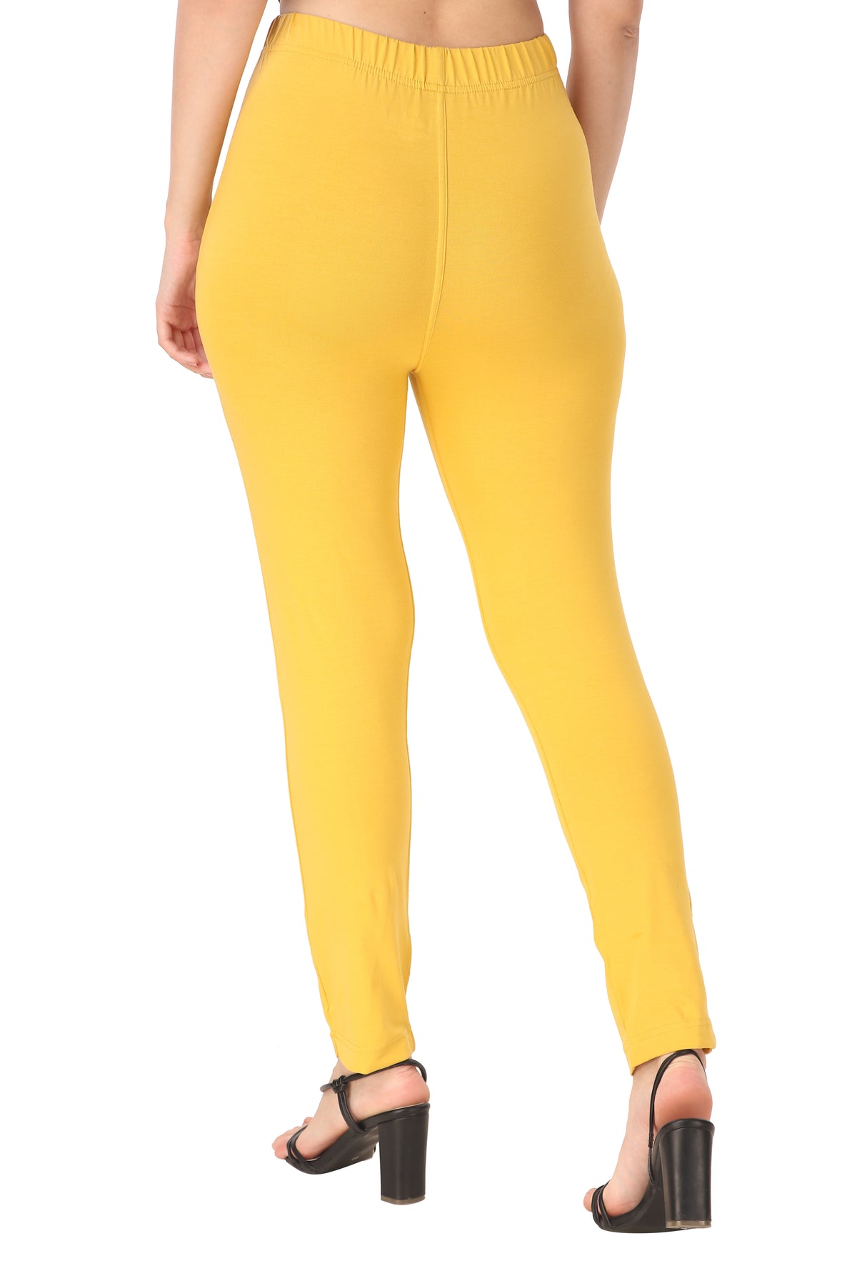 Womens Cotton Mid-Rise Four-Way Stretchable Kurti Pant / Trousers - Mustard