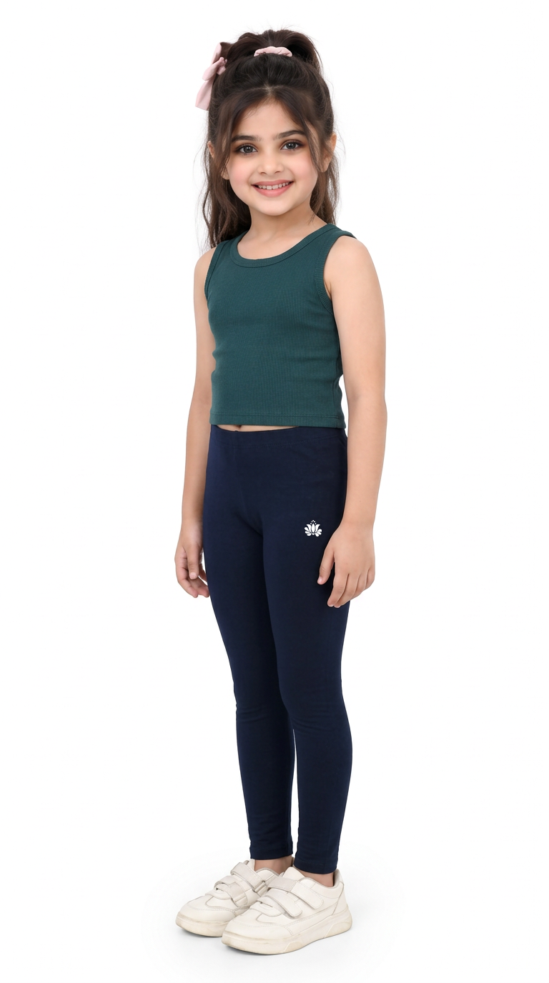 Kid Girls Ankle Length Leggings Very Soft And Comfortable Fabric