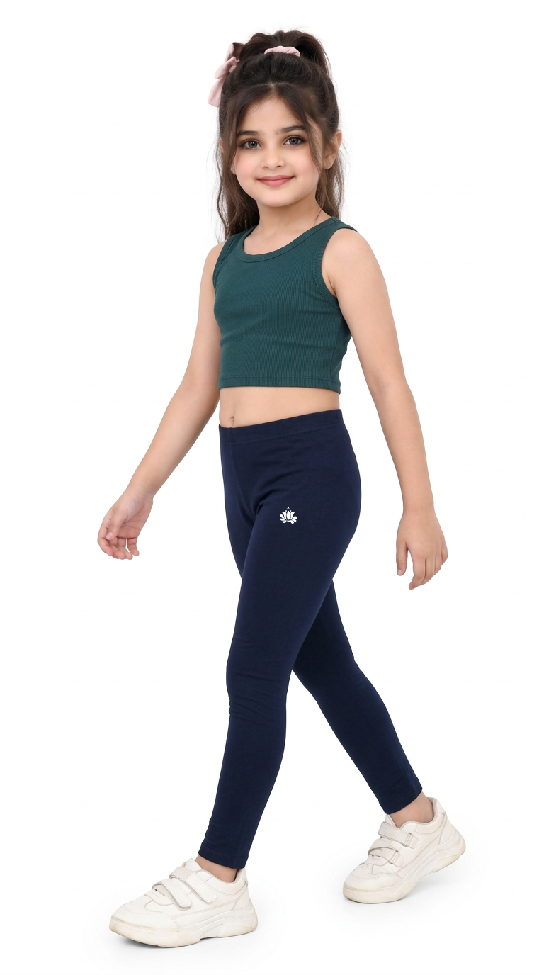 Kid Girls Ankle Length Leggings Very Soft And Comfortable Fabric