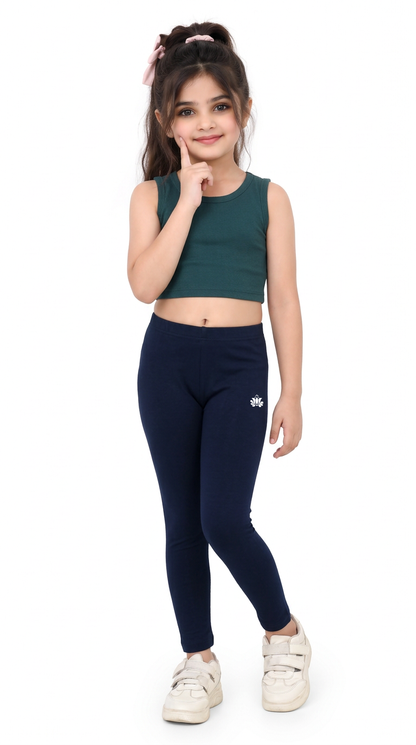 Kid Girls Ankle Length Leggings Very Soft And Comfortable Fabric