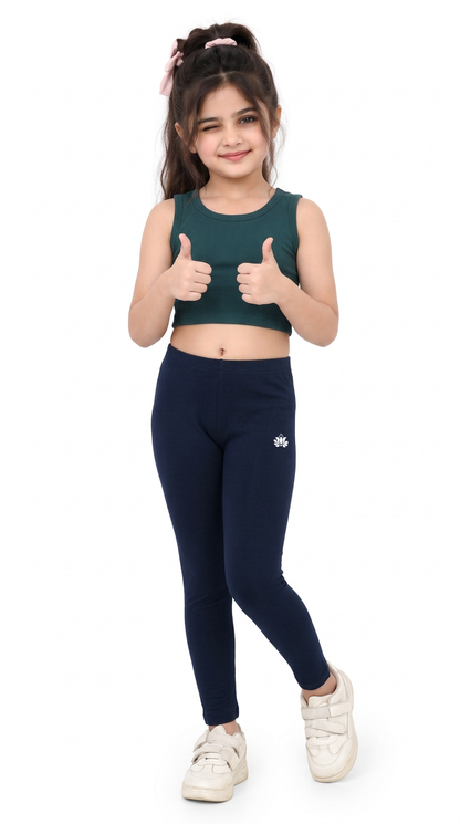 Kid Girls Ankle Length Leggings Very Soft And Comfortable Fabric