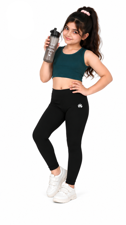 Kid Girls Ankle Length Leggings Very Soft And Comfortable Fabric