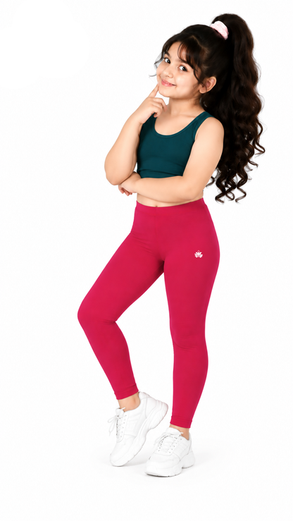 Kid Girls Ankle Length Leggings Very Soft And Comfortable Fabric